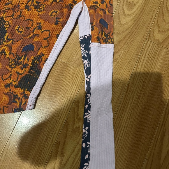 FREE PEOPLE Floral Long Sleeve Top with Mixed Patterns - Picture 3 of 3